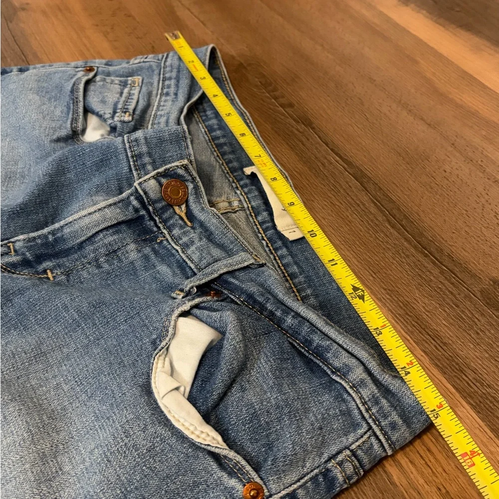 Womens Levis 524 Skinny Distressed Denim Jeans Size 7 - Picture 7 of 7